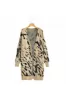 ‘ Gabriel’ Leopard Print Jacquard Mid-Length Knitted Coat sold by Goodnight Macaroon