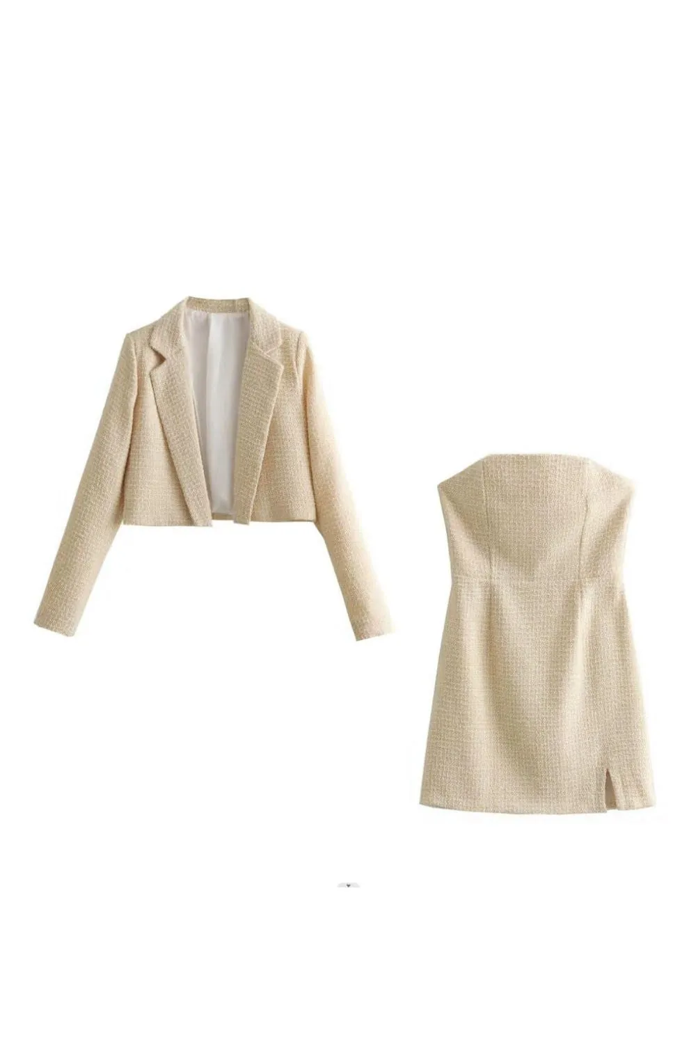 'Sophia' Exclusive Short Suit Jacket & Sexy Dress Set sold by Goodnight Macaroon product image thumbnail 4