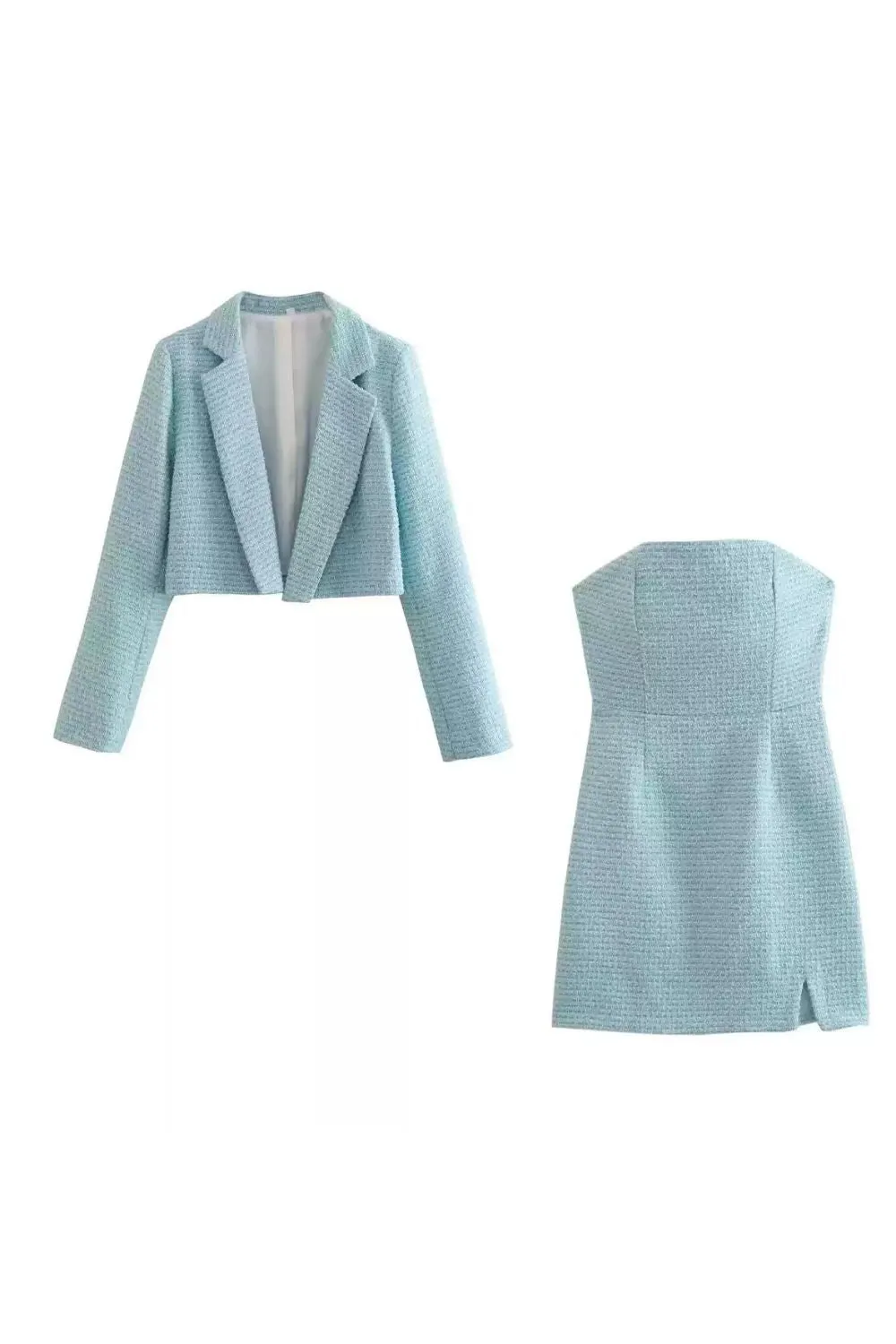 'Sophia' Exclusive Short Suit Jacket & Sexy Dress Set sold by Goodnight Macaroon