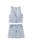 'Mia' V-Neck Denim Vest & Mini Skirt Set  (Sold Separately) sold by Goodnight Macaroon
