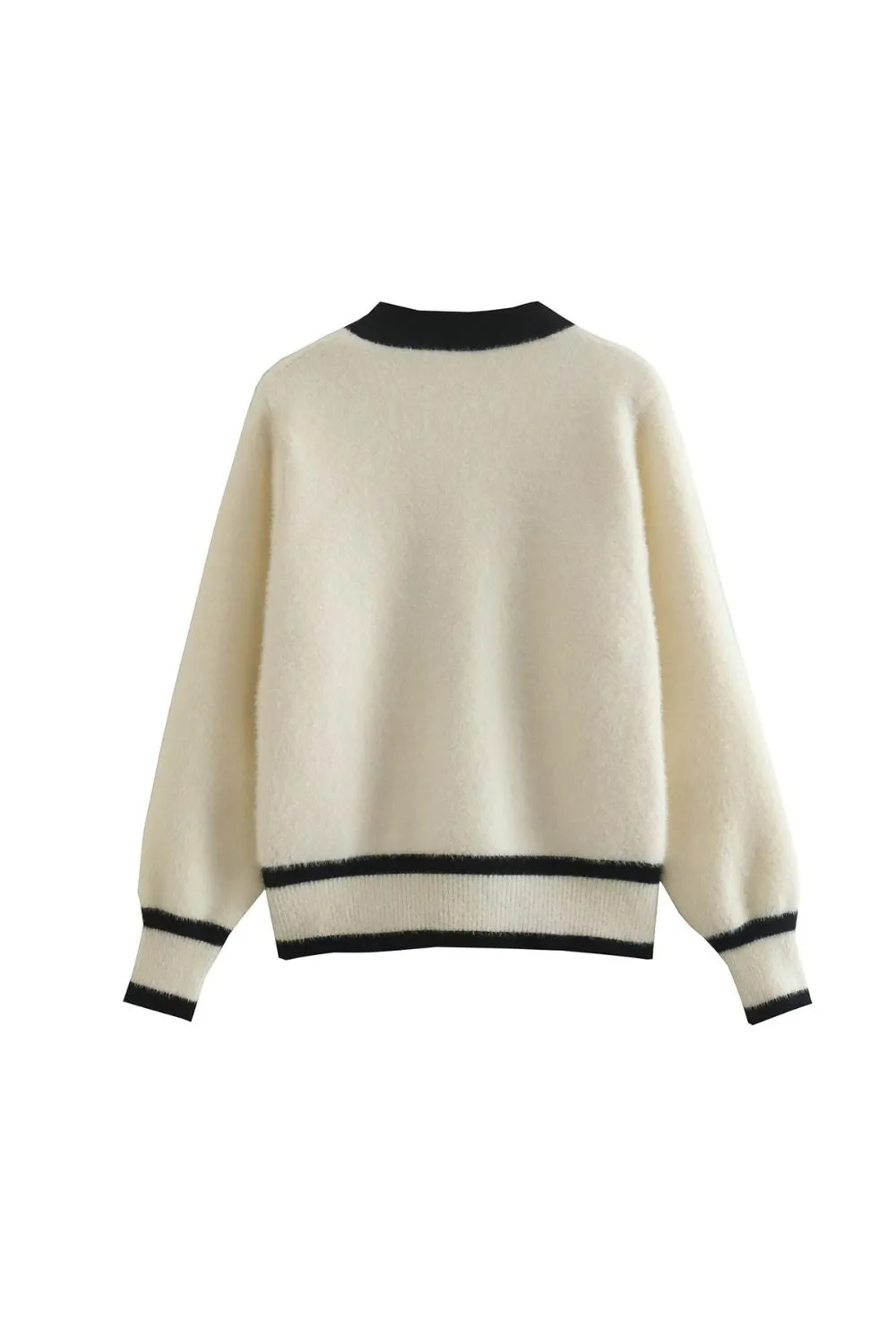 'Mia' Color-Block Faux Mink Knit Jacket sold by Goodnight Macaroon product image thumbnail 3