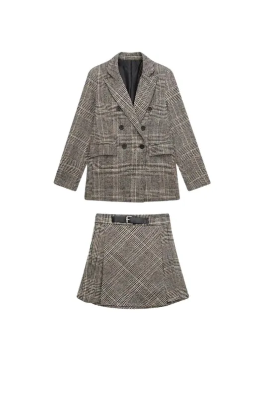 'Elizabeth' Plaid Suit Jacket & Skirt Set  (Sold Separately) sold by Goodnight Macaroon