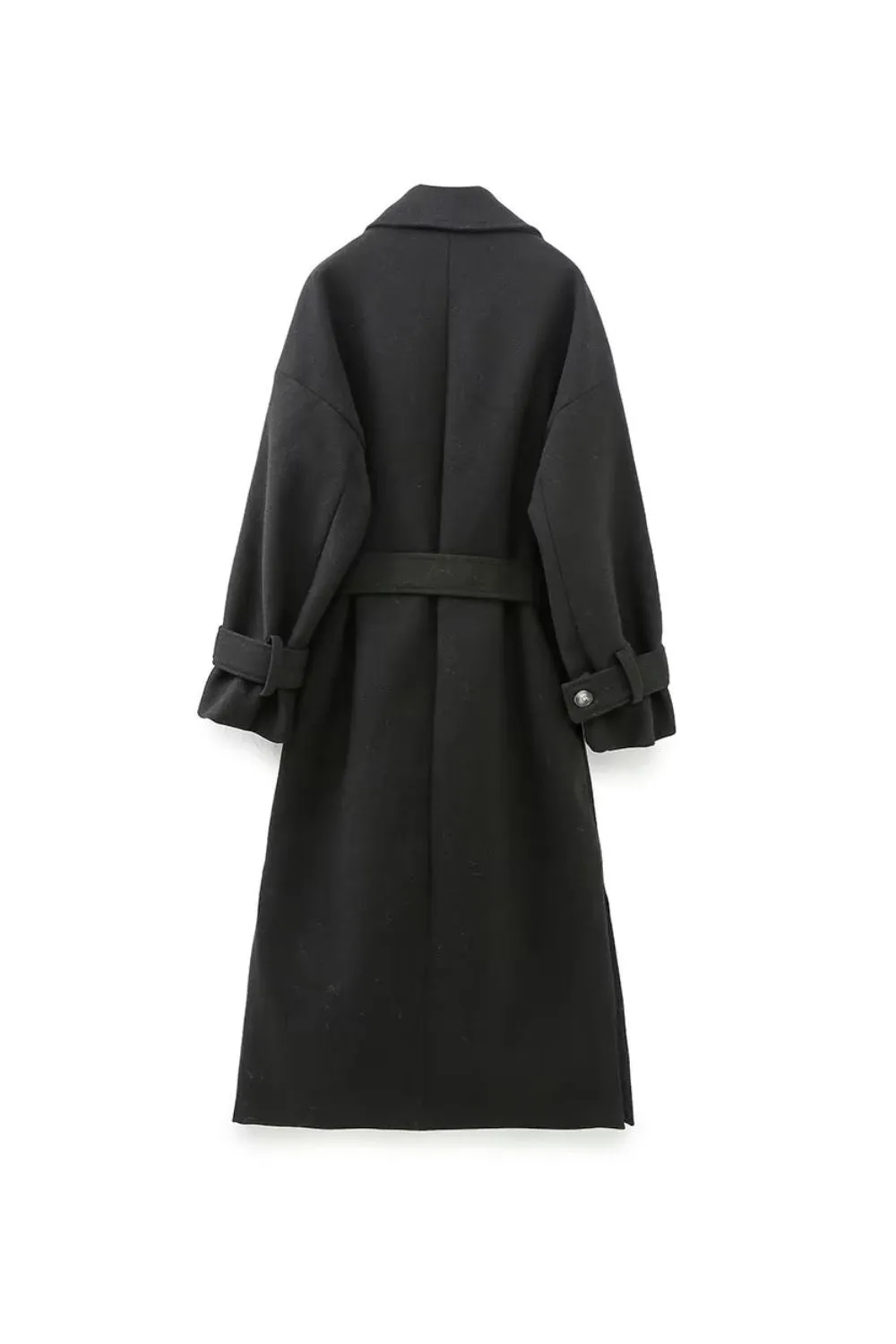 'Madison' Elegant Belted Long Coat sold by Goodnight Macaroon product image thumbnail 4