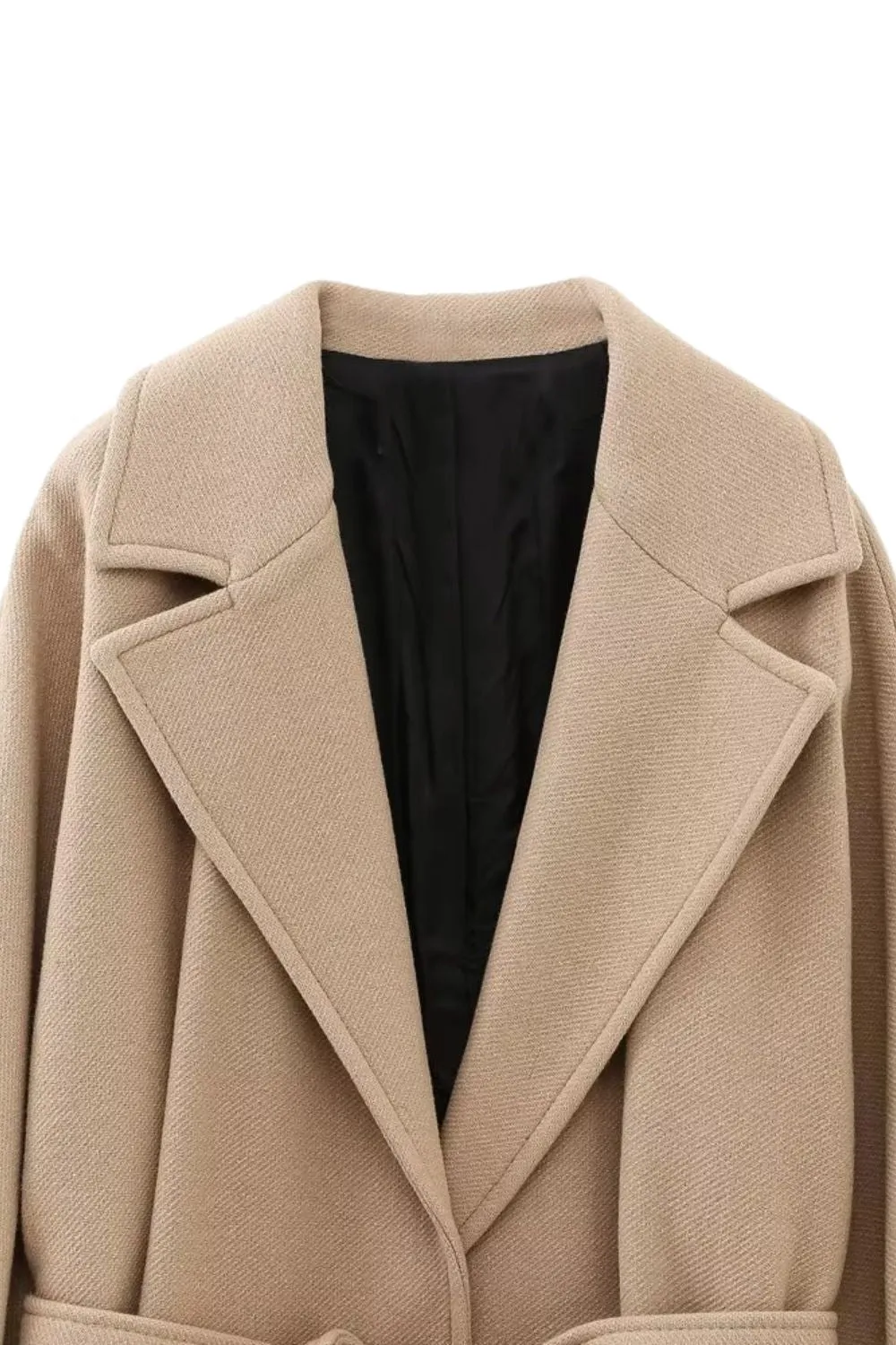 'Madison' Elegant Belted Long Coat sold by Goodnight Macaroon product image thumbnail 5