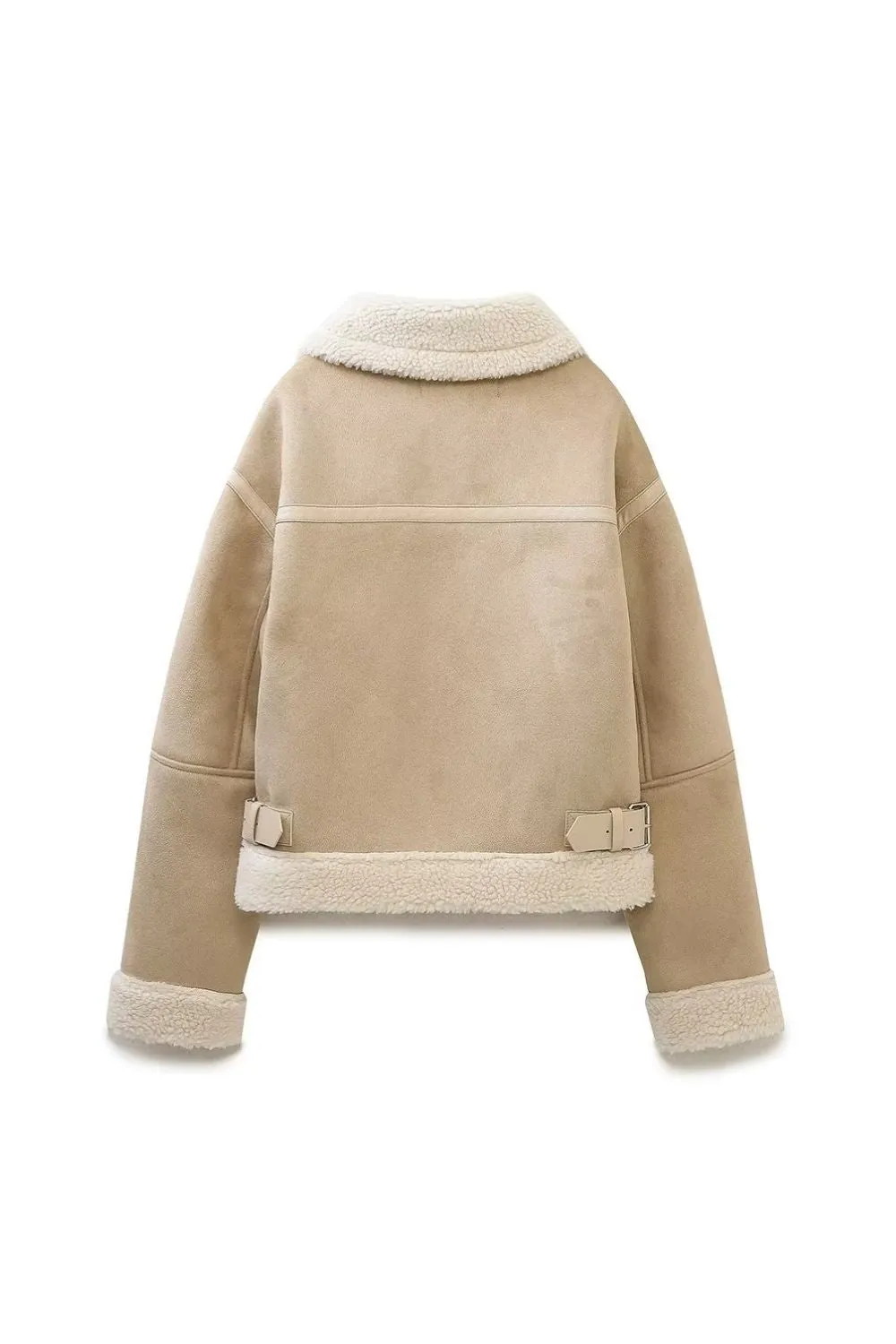 ‘ Vince’ Faux Shearling Bomber Jacket sold by Goodnight Macaroon product image thumbnail 2