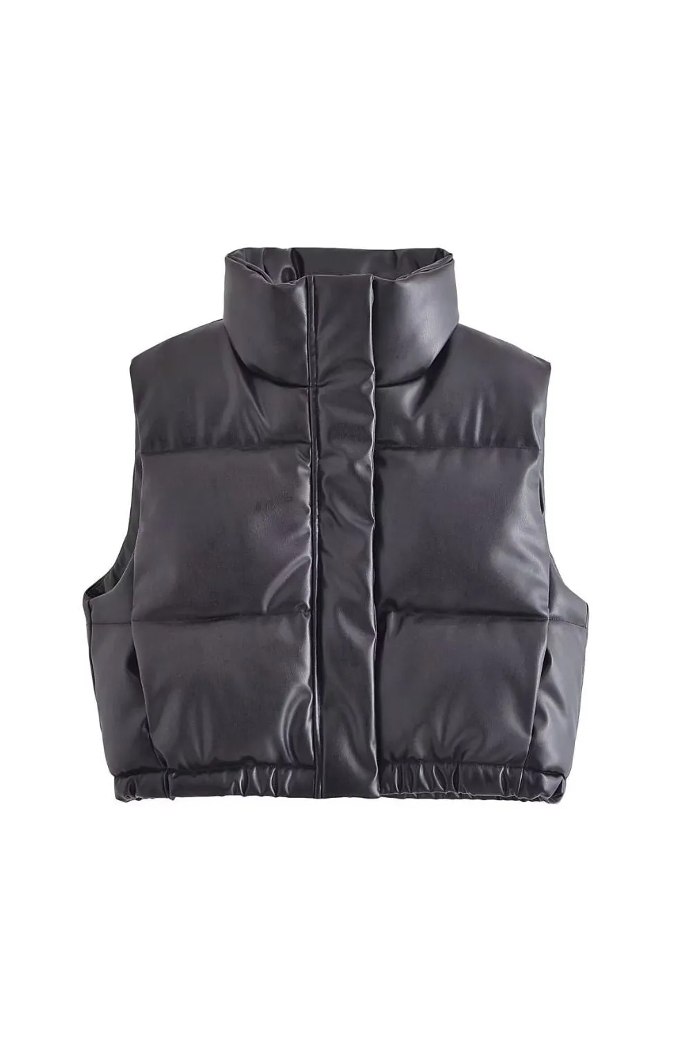 ' Max' Faux Leather Puffer Vest sold by Goodnight Macaroon product image thumbnail 2