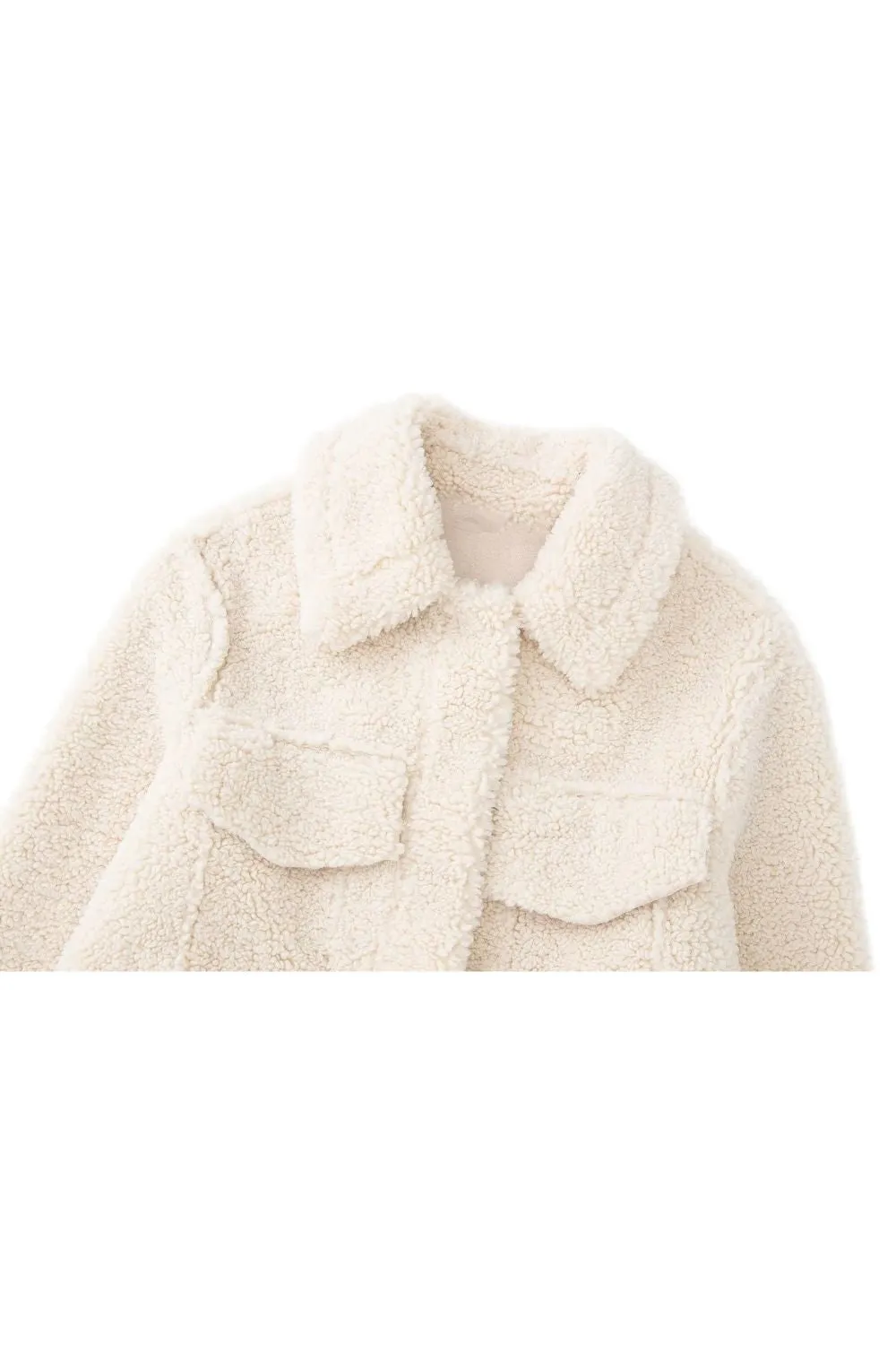 ‘ Aiden’ Collared Fleece-Lined Shirt Jacket sold by Goodnight Macaroon product image thumbnail 3