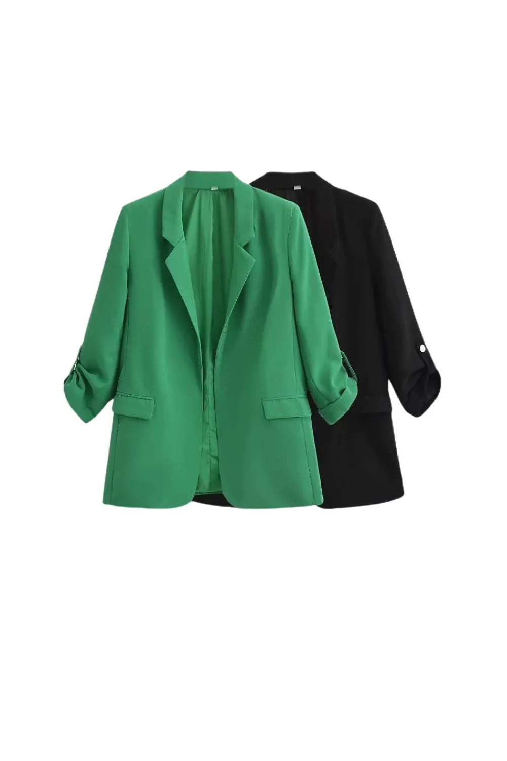 ' Jaxon' Casual Roll-Sleeve Relaxed Blazer sold by Goodnight Macaroon