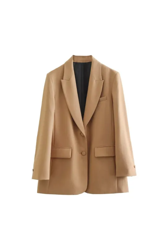 ' Isaiah ' Buttoned Slim Fit Long Sleeve Tailored Blazer sold by Goodnight Macaroon