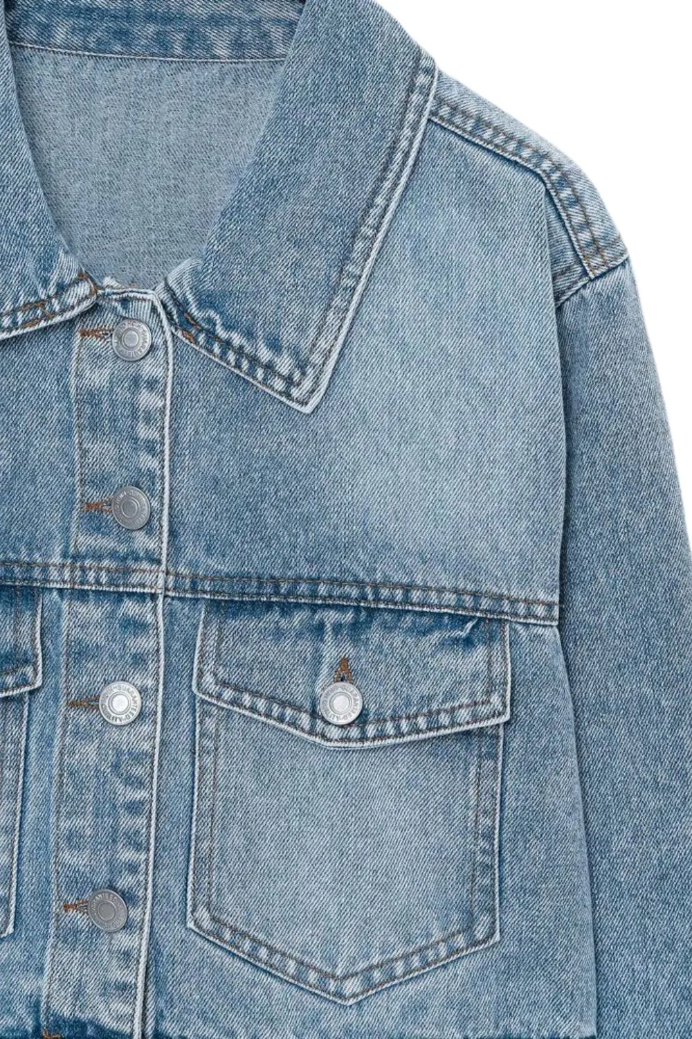 ' Jordan' Collared Long-Sleeve Denim Jacket sold by Goodnight Macaroon product image thumbnail 4