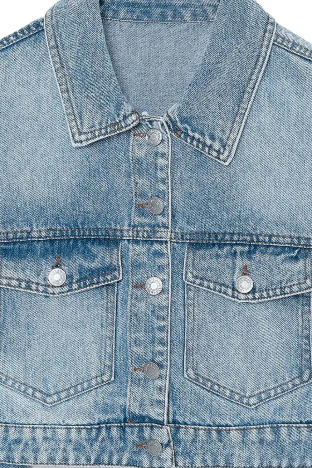 ' Jordan' Collared Long-Sleeve Denim Jacket sold by Goodnight Macaroon product image thumbnail 3