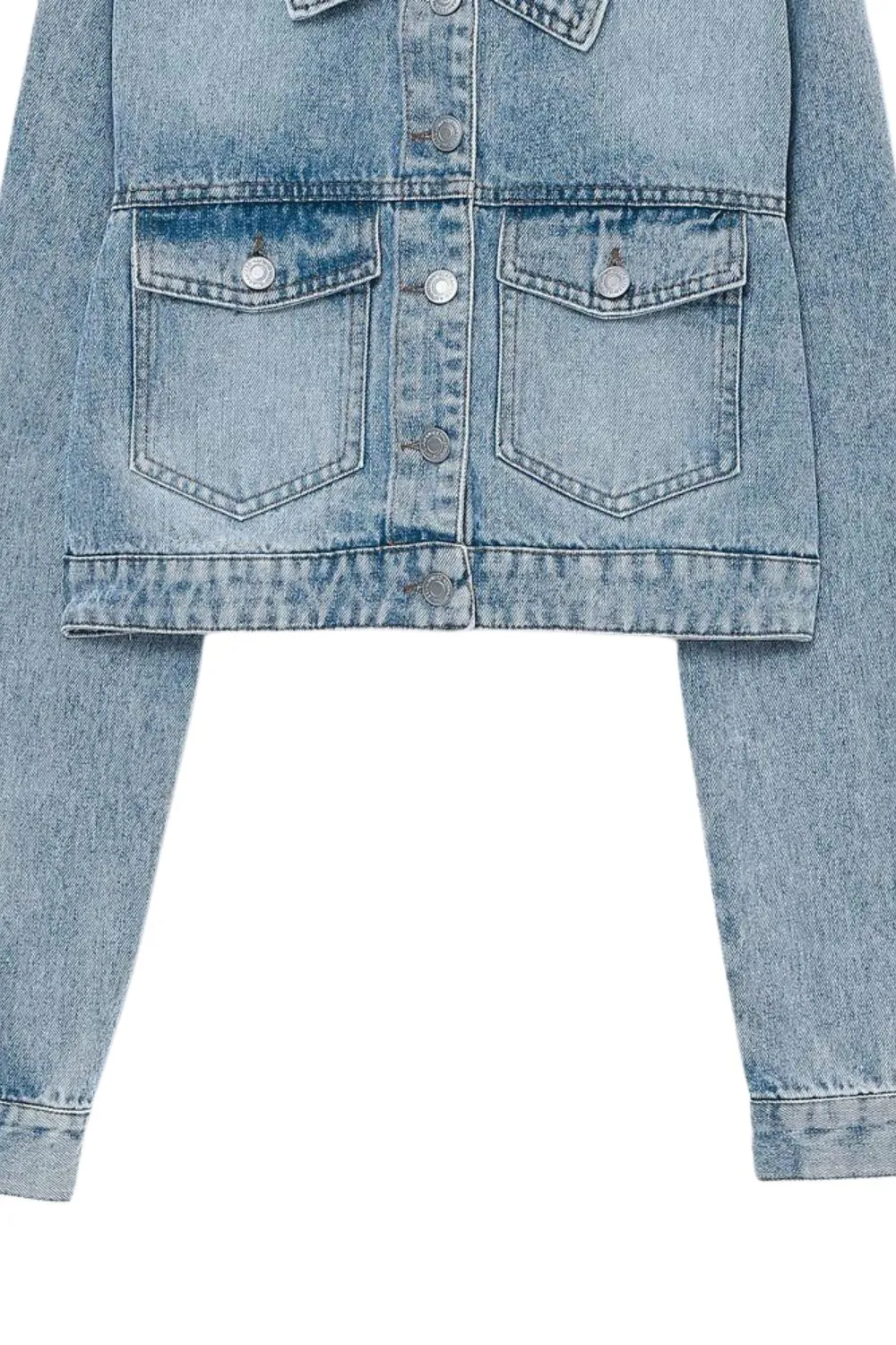 ' Jordan' Collared Long-Sleeve Denim Jacket sold by Goodnight Macaroon product image thumbnail 5