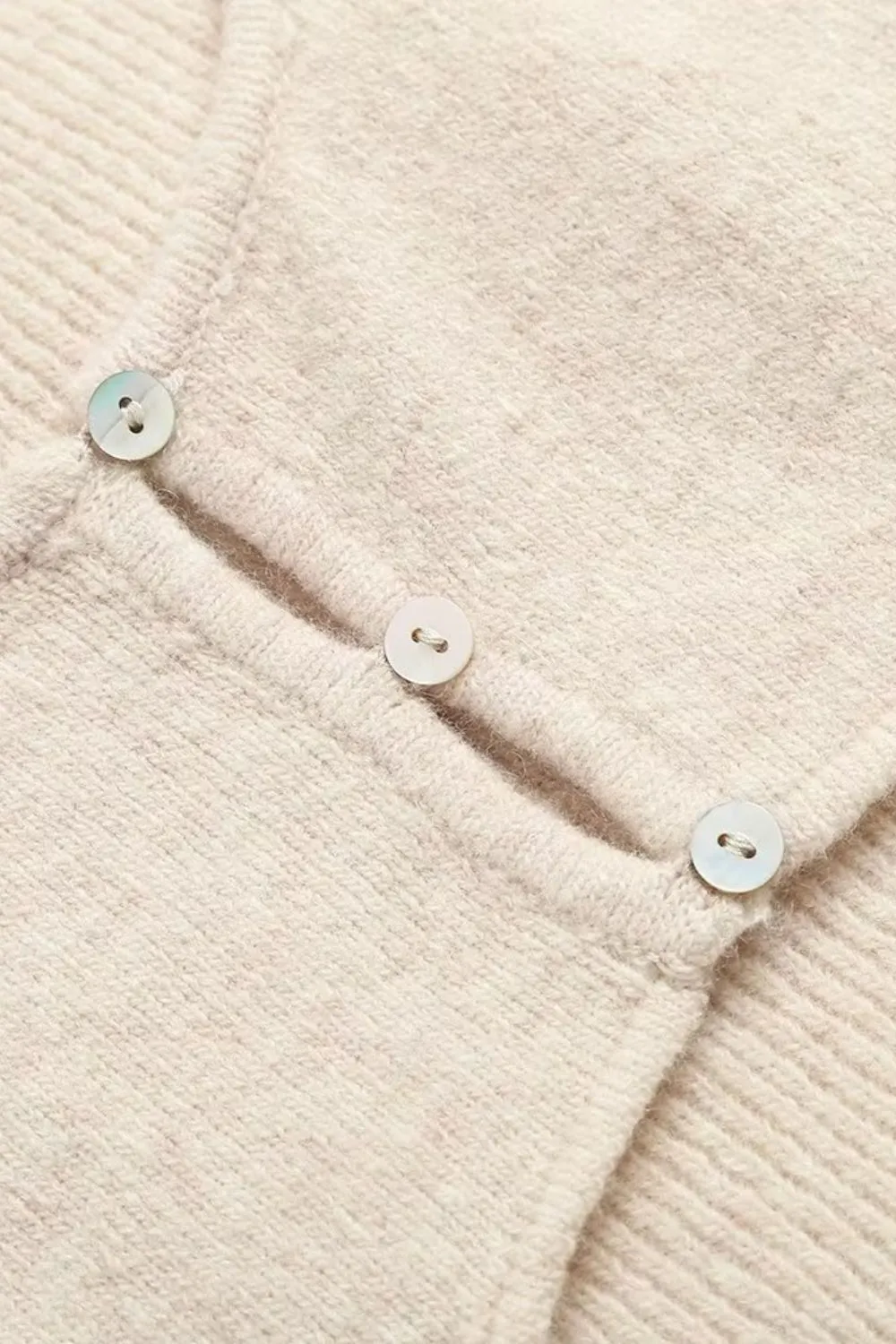 'Elena'Irregular Two-Tone Buttoned Knit Top sold by Goodnight Macaroon product image thumbnail 5