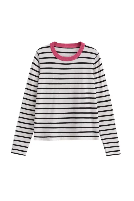'Feodora' Casual Black and White Knitwear made by Goodnight Macaroon