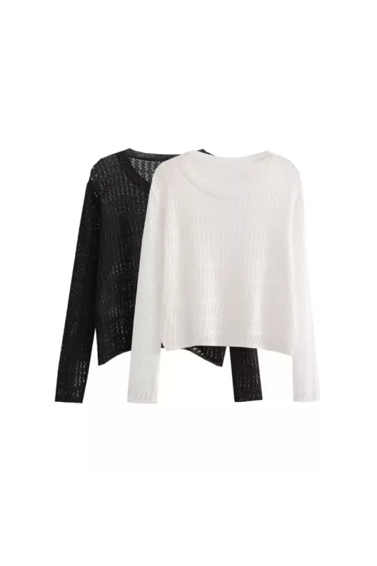 ‘Zlata’ Cropped Design-Sense Knit Top sold by Goodnight Macaroon