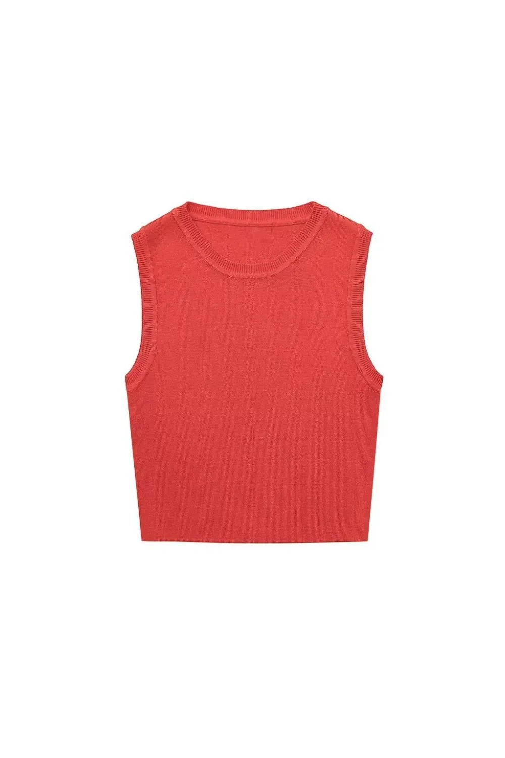 ‘Niamh’ Basic Sleeveless Knit Crop Top sold by Goodnight Macaroon product image thumbnail 2