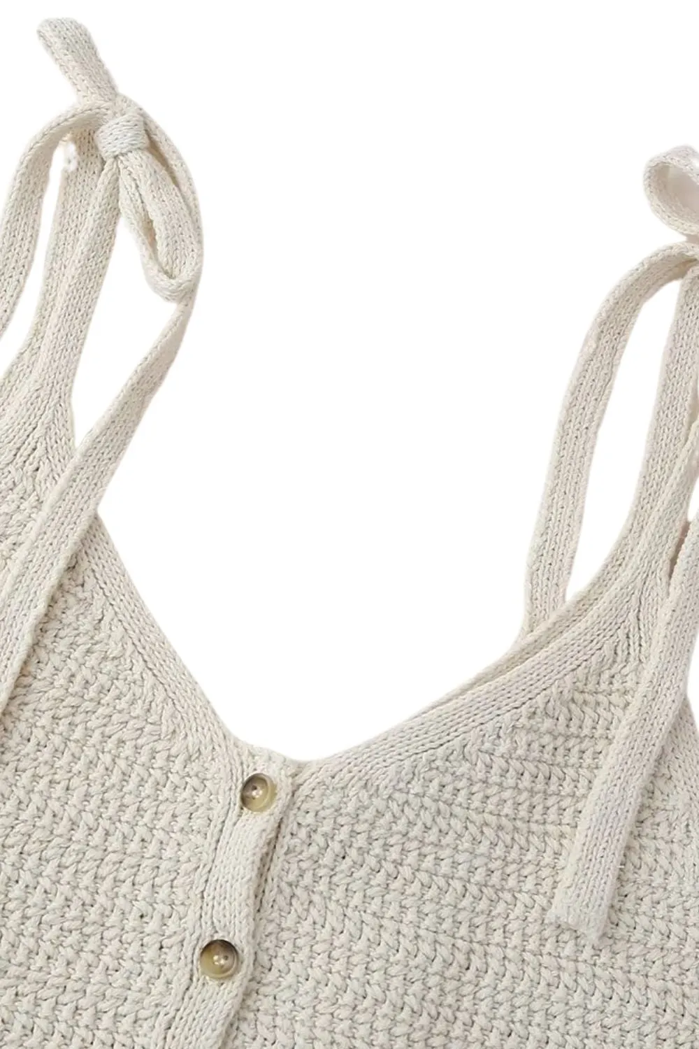 'Martha' Minimalist Tied-Knit Top sold by Goodnight Macaroon product image thumbnail 3