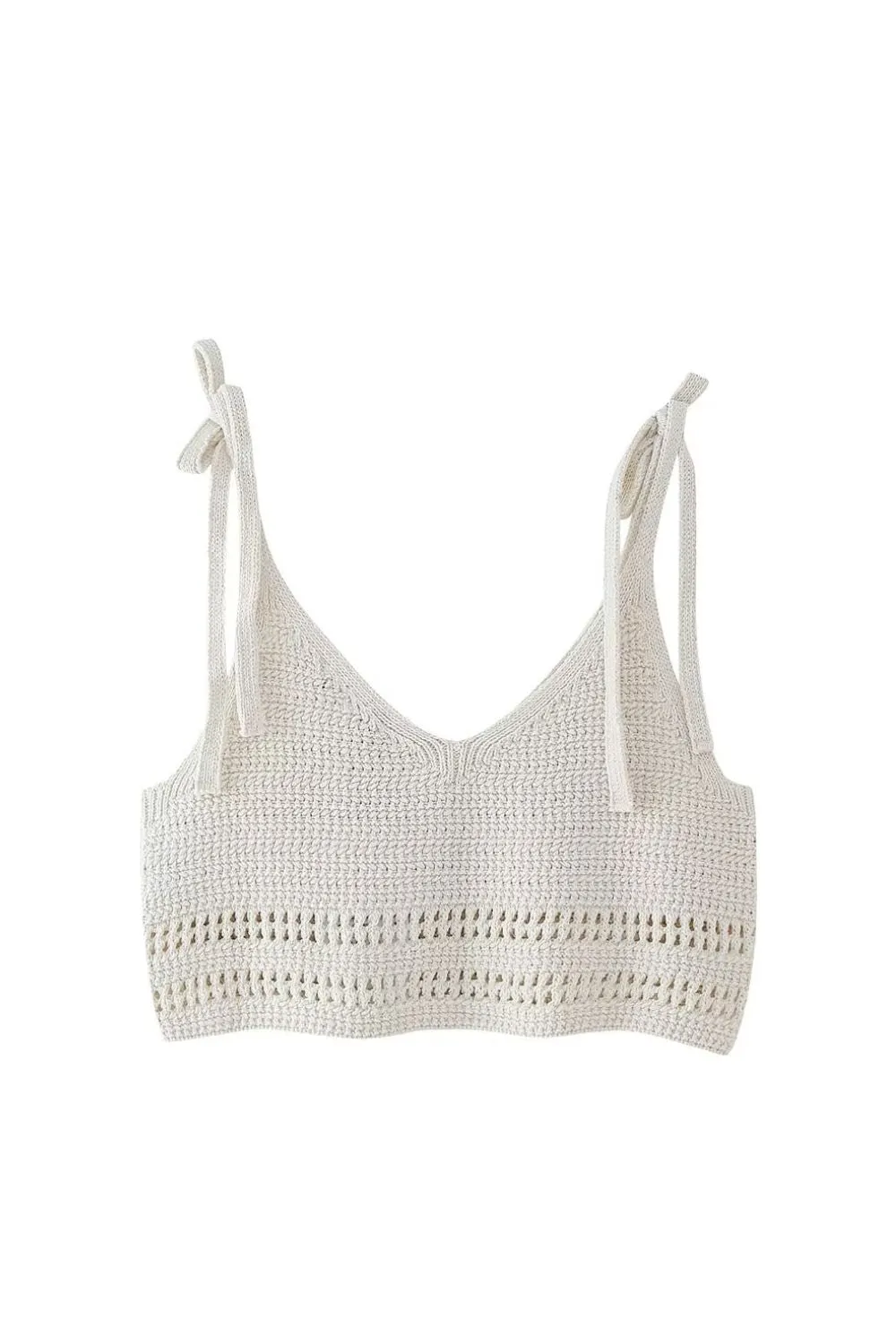 'Martha' Minimalist Tied-Knit Top sold by Goodnight Macaroon product image thumbnail 2