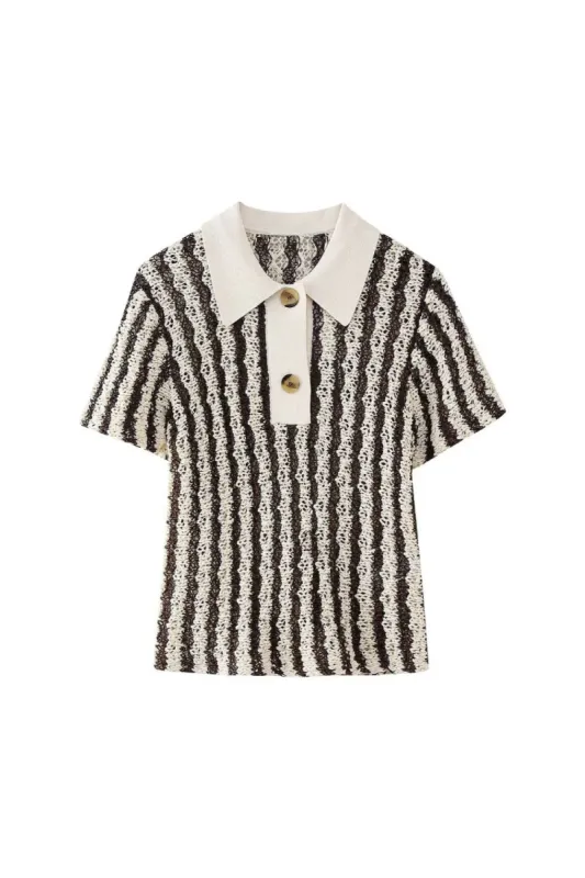 'Matilda' Minimalist Stripe Knit Top sold by Goodnight Macaroon