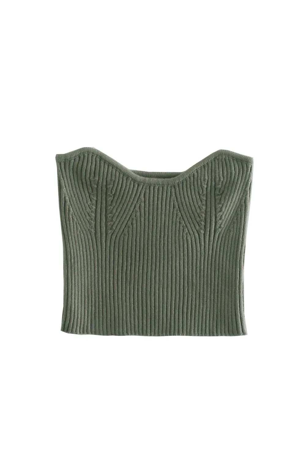 'Harriet' Off-Shoulder Knit Crop Top sold by Goodnight Macaroon product image thumbnail 3