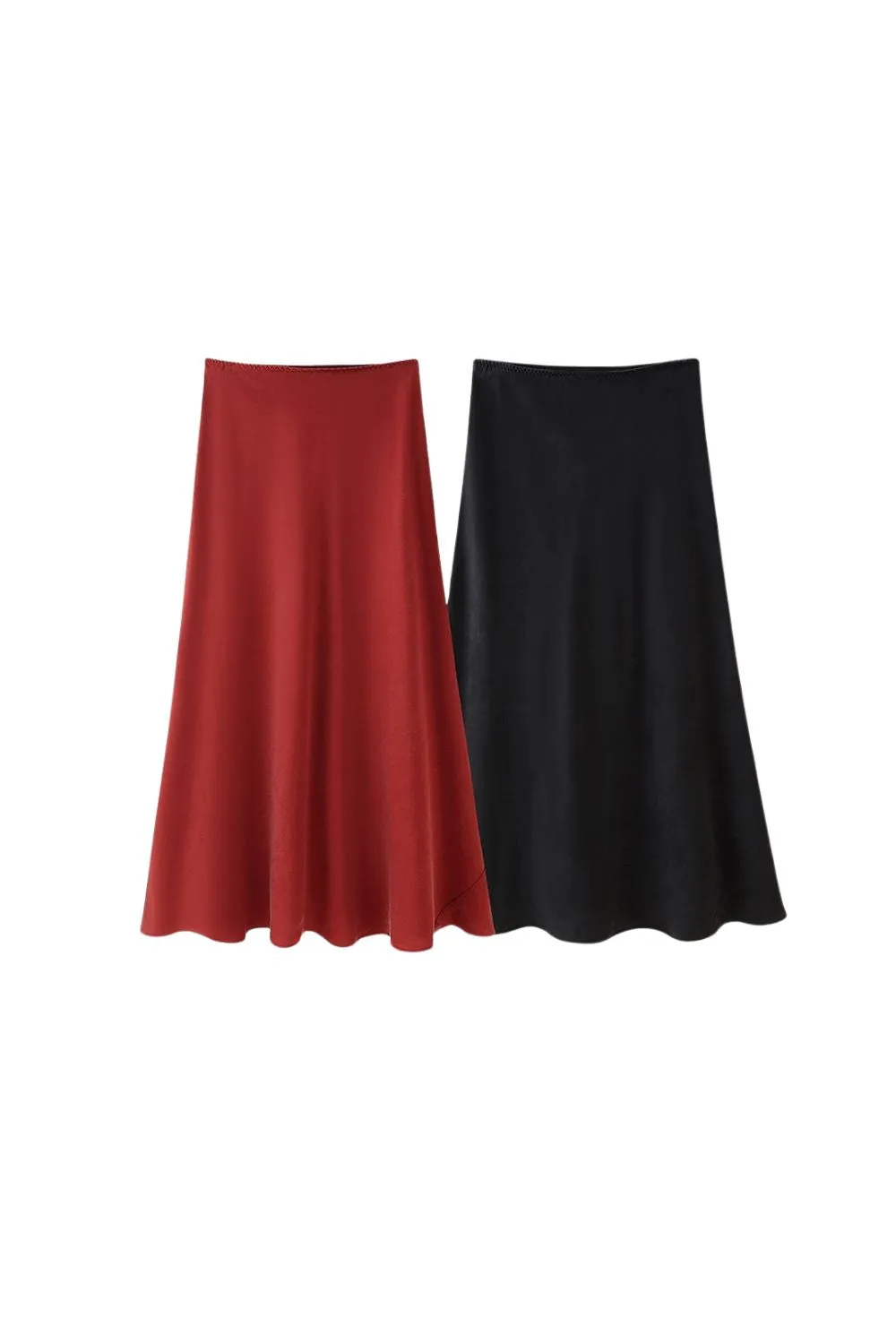 'Julia' Chic Satin Midi Skirt (2 color) sold by Goodnight Macaroon