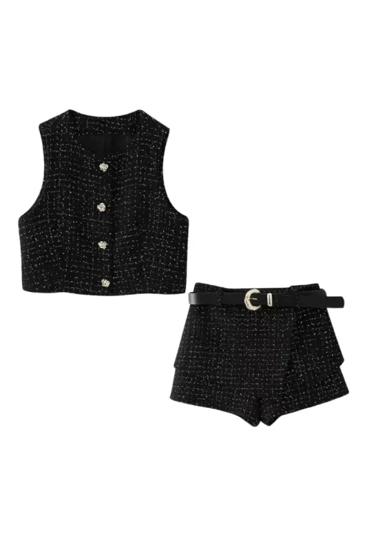 'Lucy' Textured Crop Tank & Skirt Pants Set (Sold Separately) sold by Goodnight Macaroon