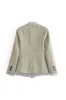 'Violet' Fitted Long Sleeve Mesh-Blend Suit Jacket sold by Goodnight Macaroon
