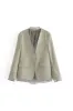 'Violet' Fitted Long Sleeve Mesh-Blend Suit Jacket sold by Goodnight Macaroon