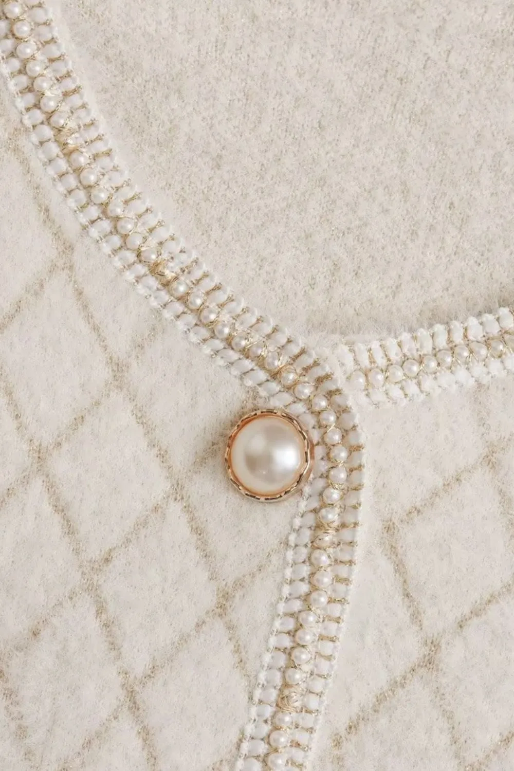 'Yuliya' Metallic Trim Diamond Knit Sweater sold by Goodnight Macaroon product image thumbnail 5