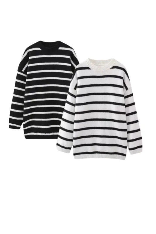 'Beatrisa'Versatile Round-Neck Long Sweater sold by Goodnight Macaroon