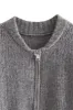 'Darina' Zipped Knit Aviator Jacket sold by Goodnight Macaroon