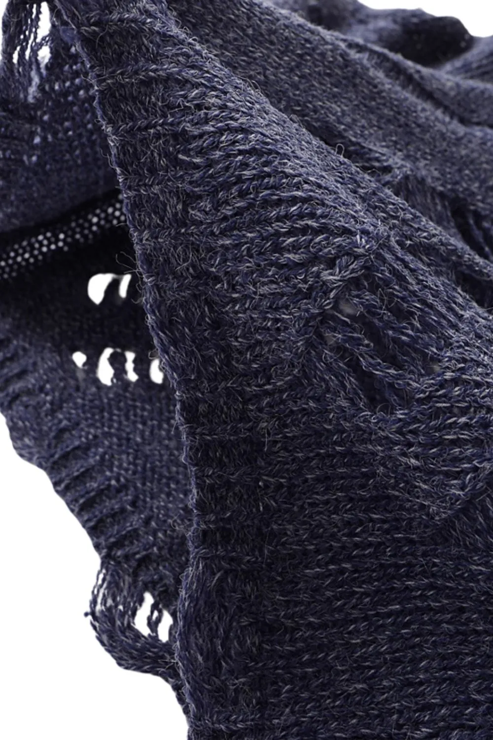 'Tatyana' Cropped Ripped Long Sleeve Knitted Tops sold by Goodnight Macaroon product image thumbnail 5