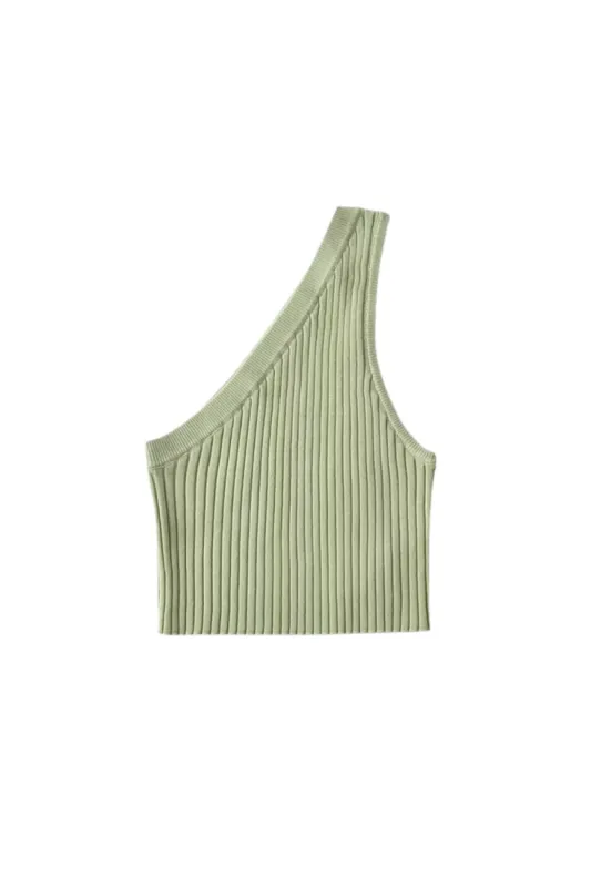 'Darya' Fitted Asymmetrical Knit Top sold by Goodnight Macaroon