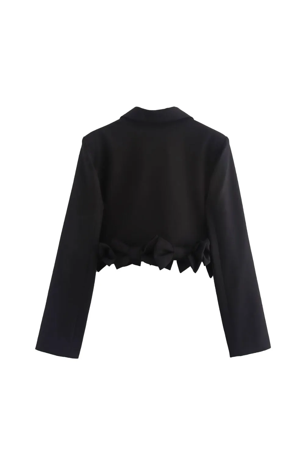 'Emery' Bow-Tie Accented Cropped Blazer sold by Goodnight Macaroon product image thumbnail 2