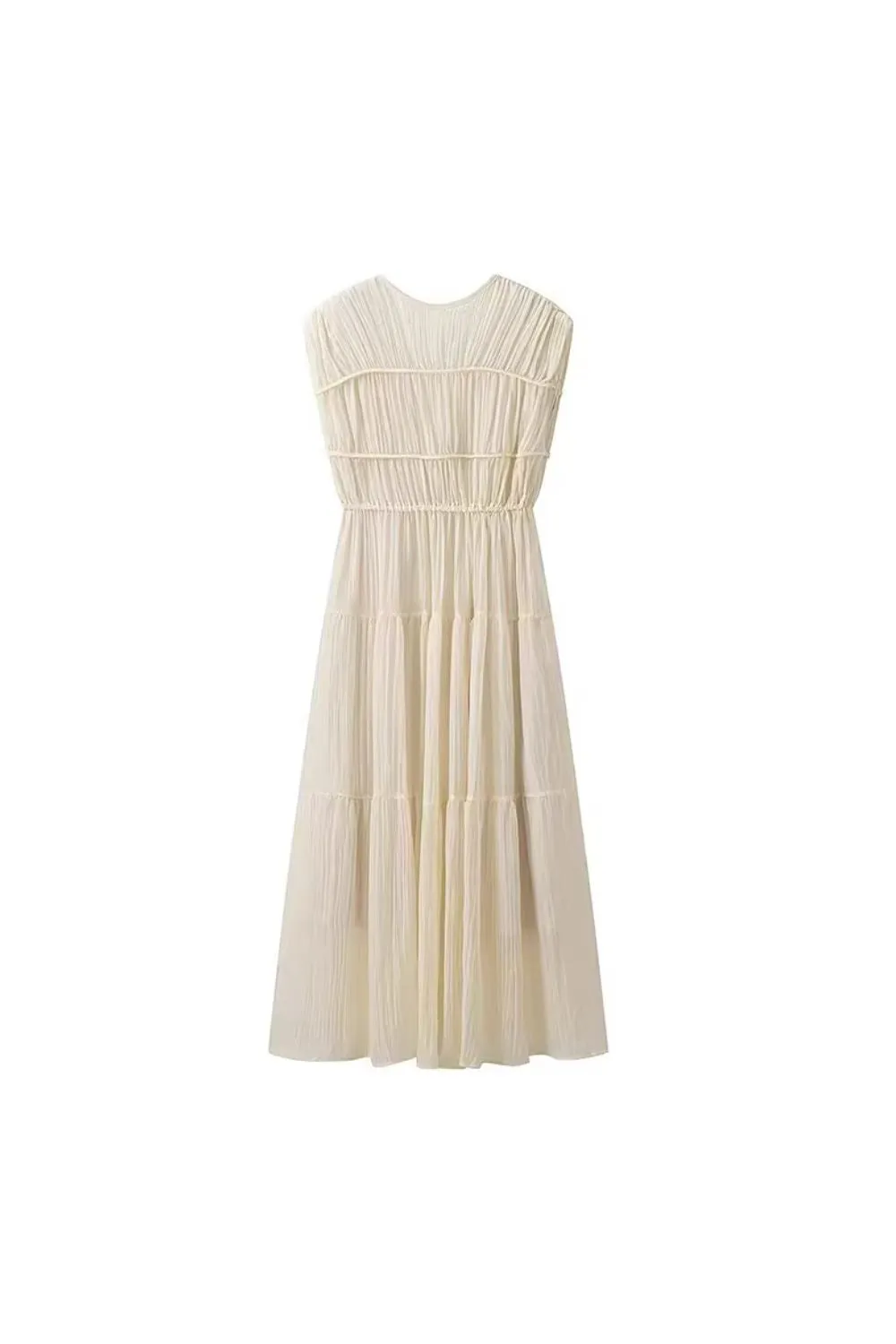 'Lyla' Elegant Sleeveless Pleated Maxi Dress sold by Goodnight Macaroon product image thumbnail 2