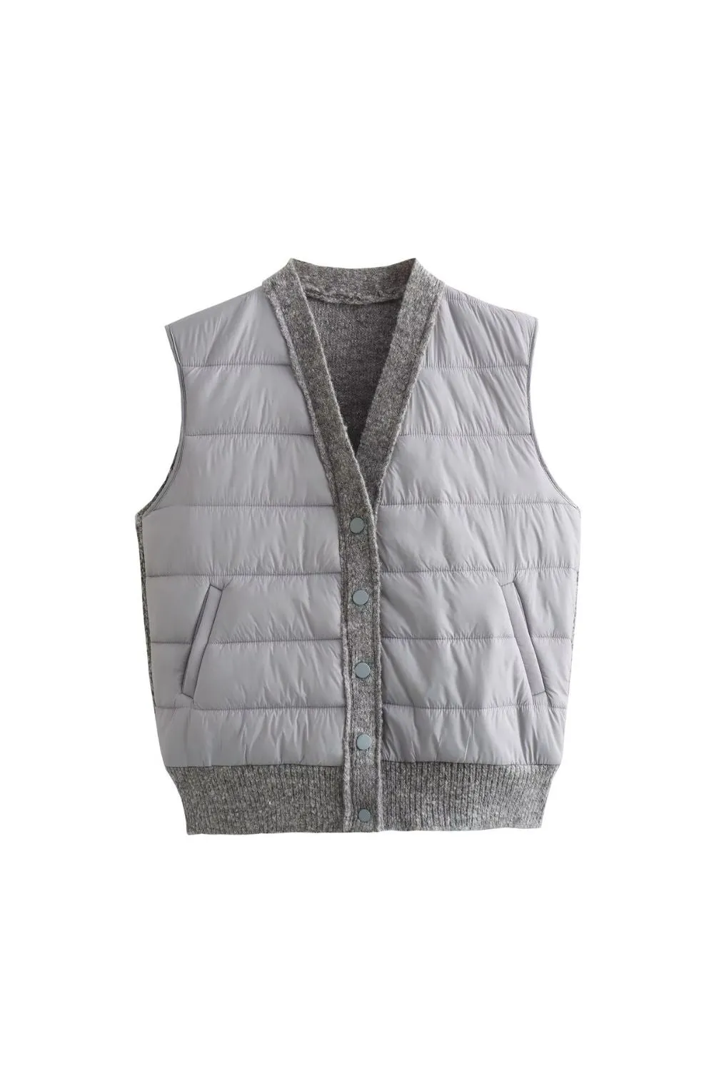 'Willow' Quilted V-Neck Sleeveless Vest sold by Goodnight Macaroon product image thumbnail 4