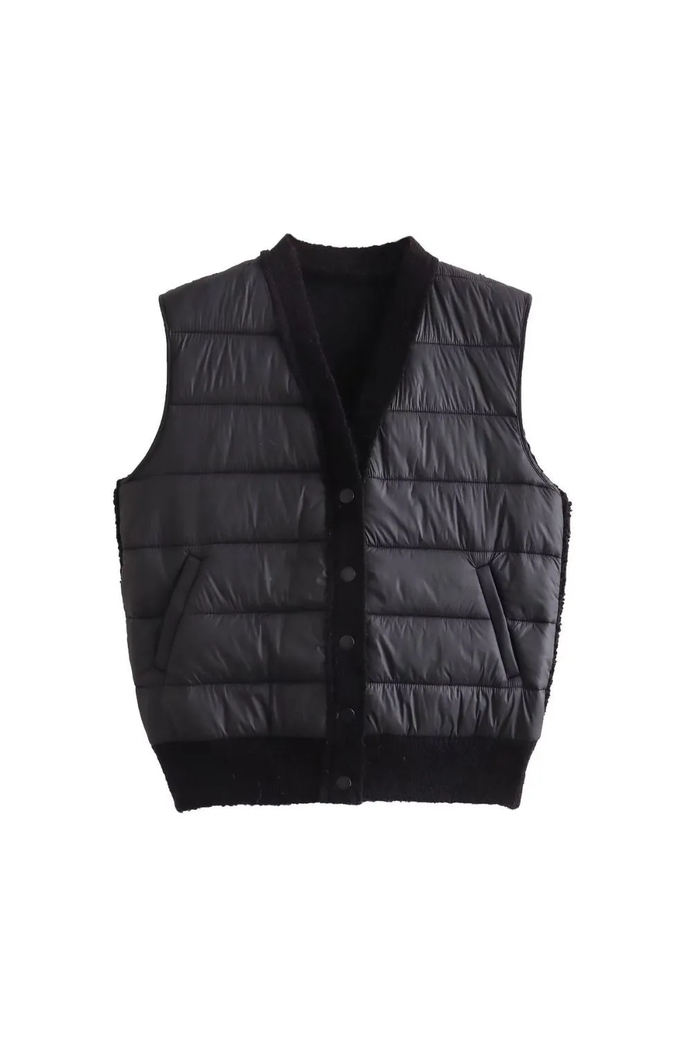 'Willow' Quilted V-Neck Sleeveless Vest sold by Goodnight Macaroon product image thumbnail 5