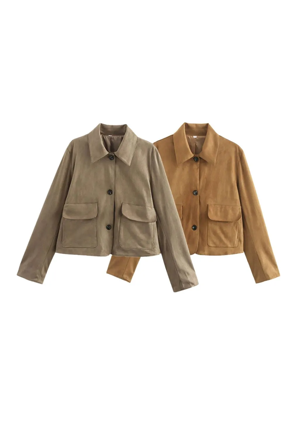 ‘Caroline’ Suede Jacket Coat (2 color) sold by Goodnight Macaroon