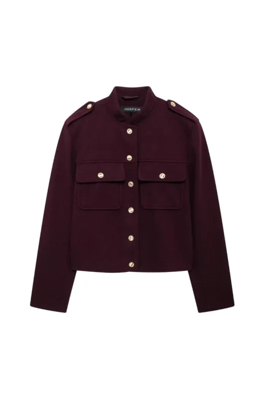 ‘Olivia’ Cropped Wool-Blend Blazer sold by Goodnight Macaroon