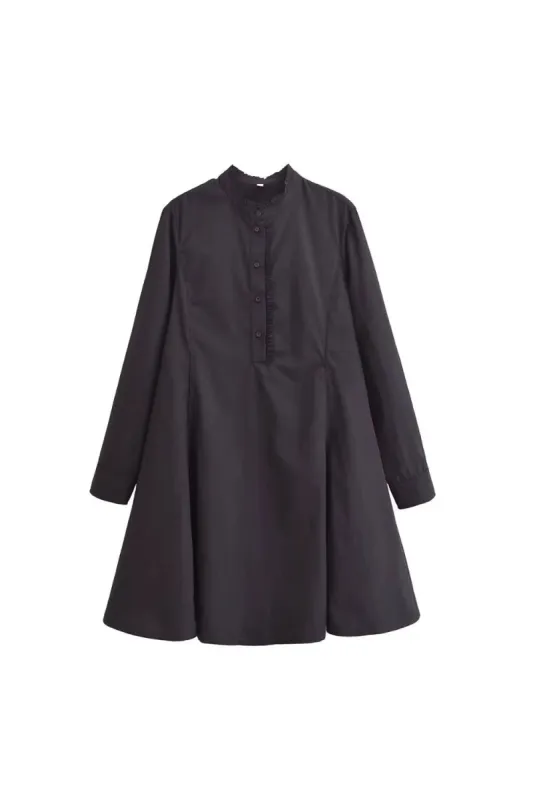 'Harper' Simple Casual Ruffle-Sleeve Dress sold by Goodnight Macaroon
