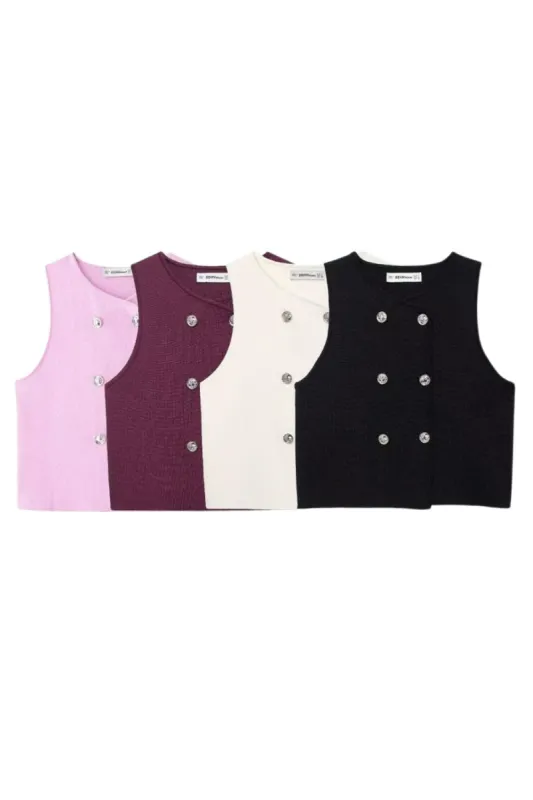 ‘Avery’ Sleeveless Knit Tank Top sold by Goodnight Macaroon