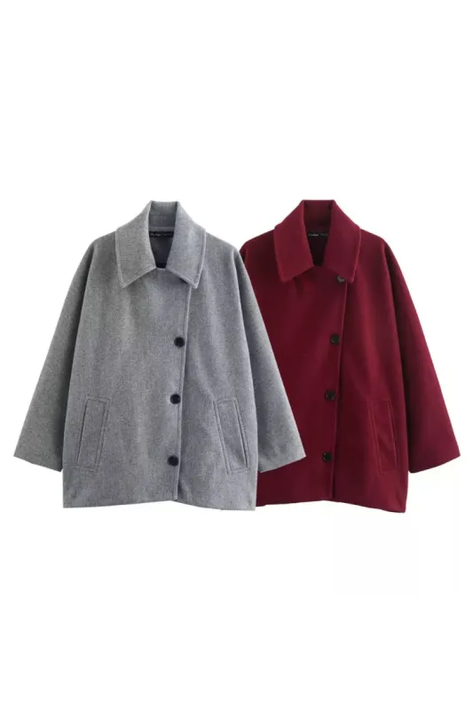 'Ruby' Blended Short Coat (2 Color) sold by Goodnight Macaroon