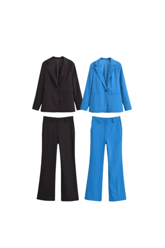 'Eleanor' Long Sleeve Collared Blazer & Casual Pants Suit  (Sold Separately) sold by Goodnight Macaroon