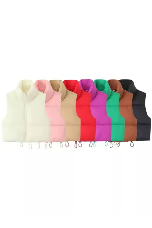 'Stella' Stand Collar Vest (8 color) sold by Goodnight Macaroon