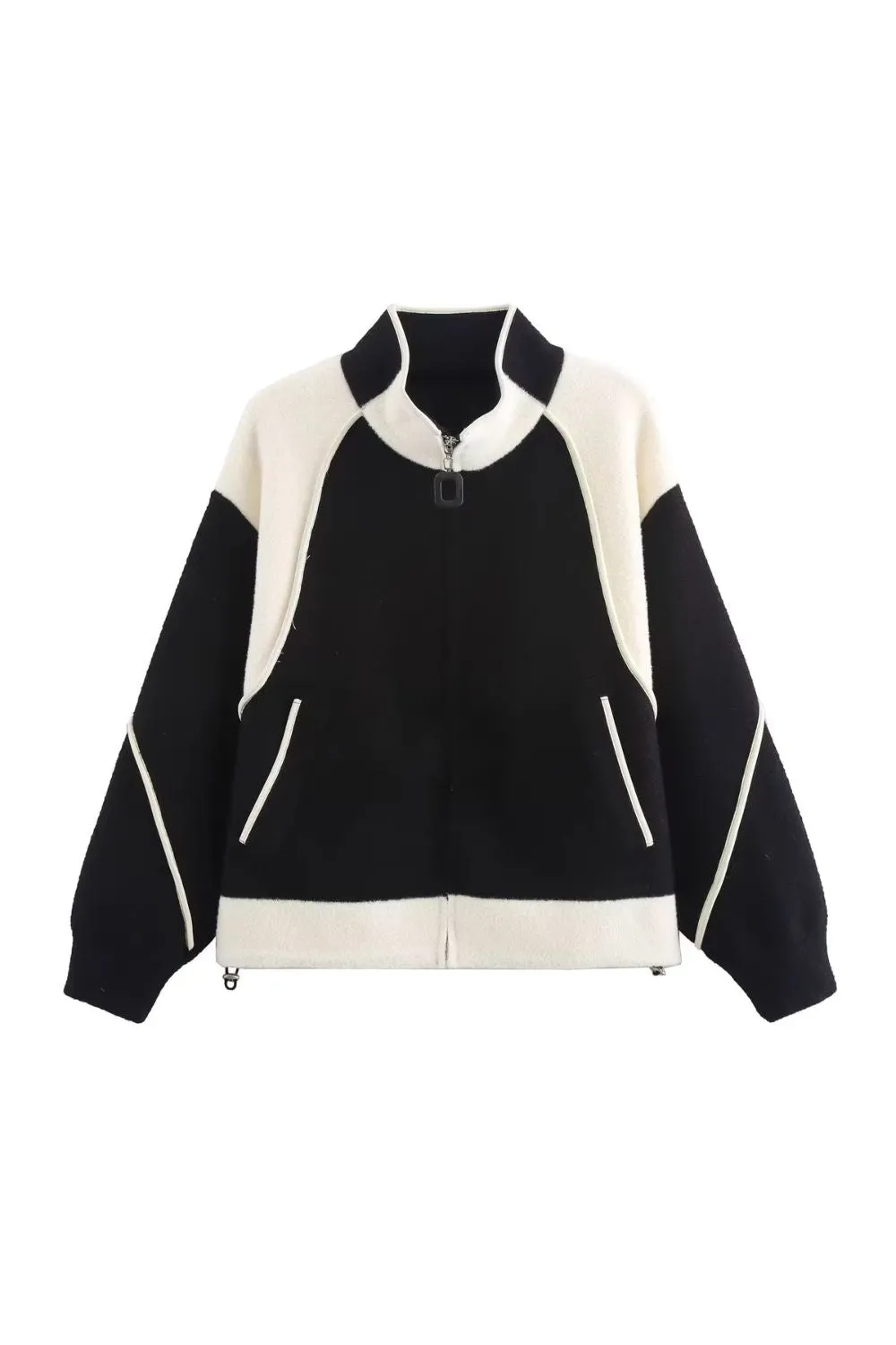 ‘Chloe’ Casual Color-Block Zip Jacket sold by Goodnight Macaroon product image thumbnail 3