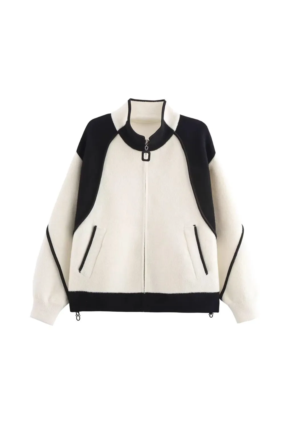 ‘Chloe’ Casual Color-Block Zip Jacket sold by Goodnight Macaroon product image thumbnail 4