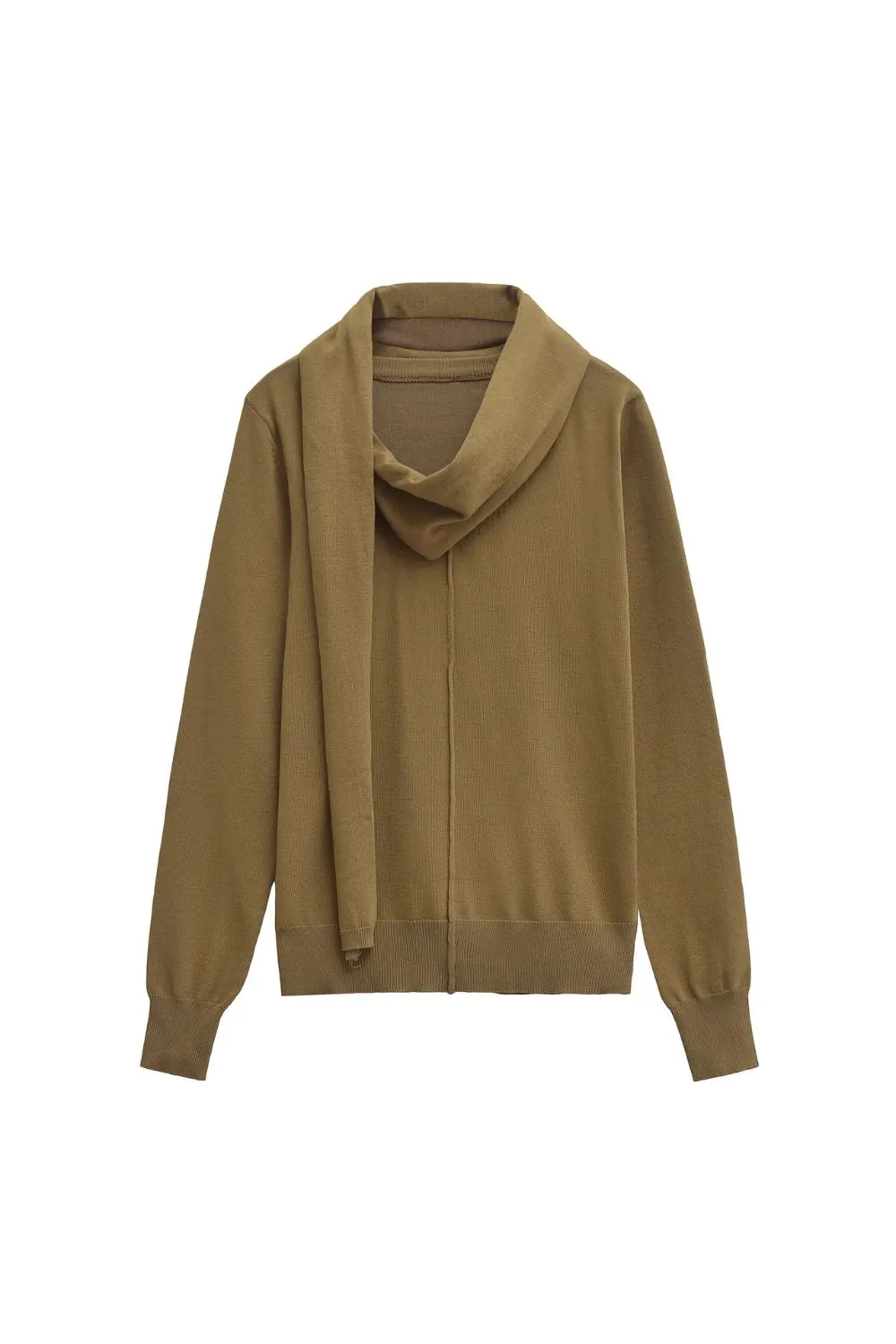 'Zoe' Cable Knit Sweater with Scarf Detail sold by Goodnight Macaroon