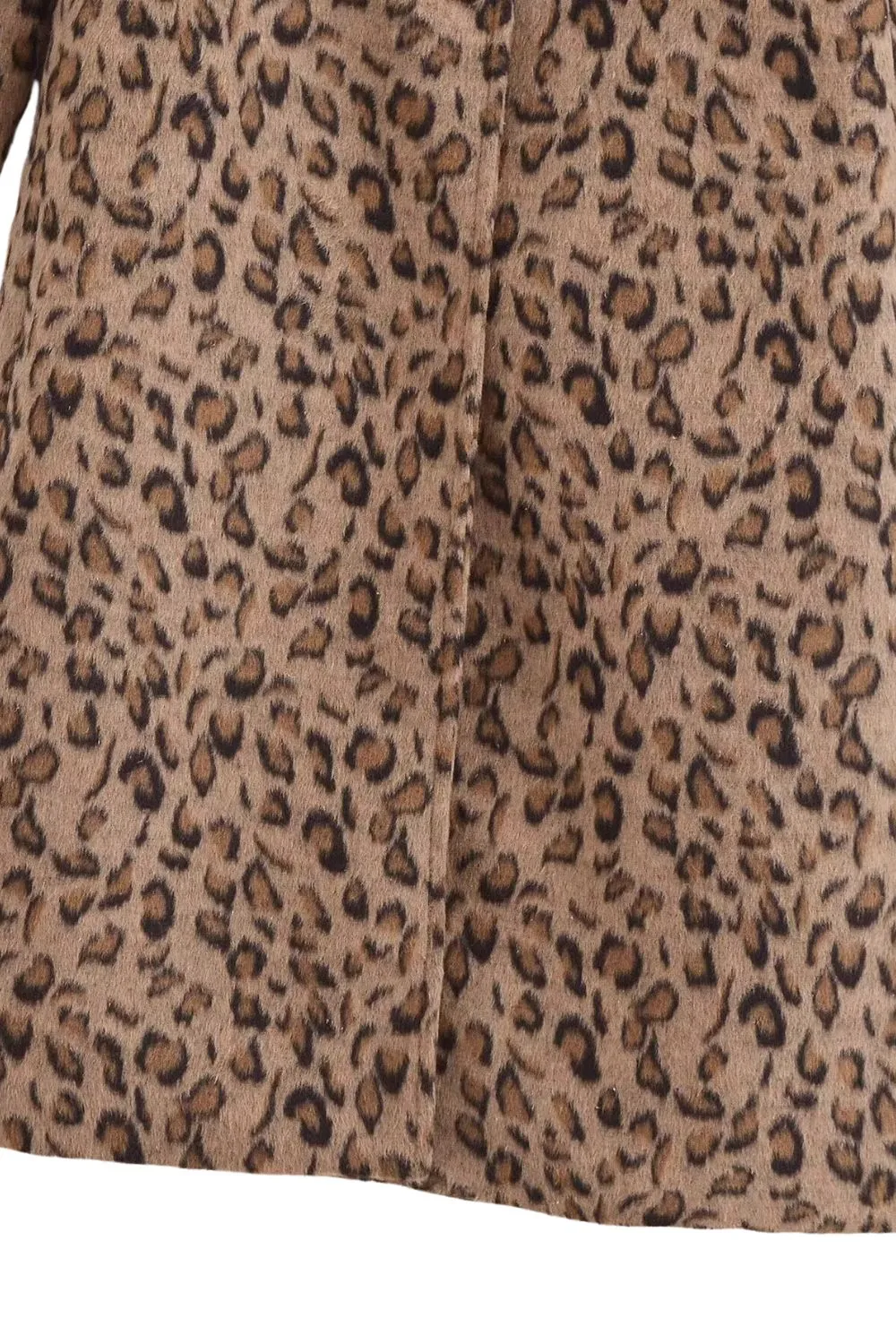 'Victoria' Leopard Print Long Wool Coat sold by Goodnight Macaroon product image thumbnail 4