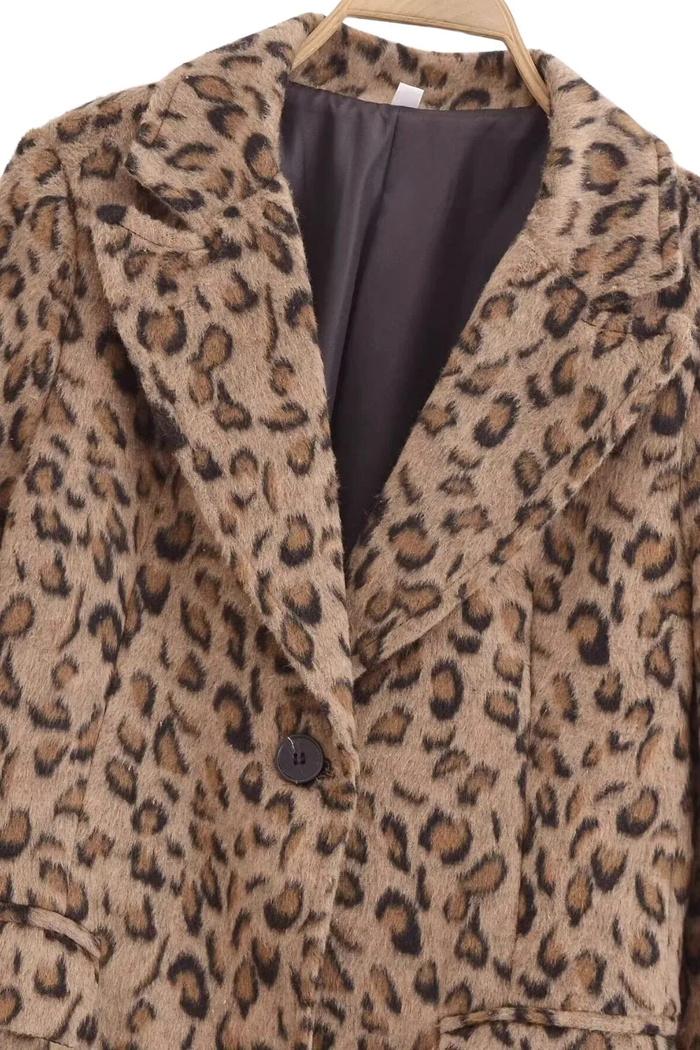 'Victoria' Leopard Print Long Wool Coat sold by Goodnight Macaroon product image thumbnail 3