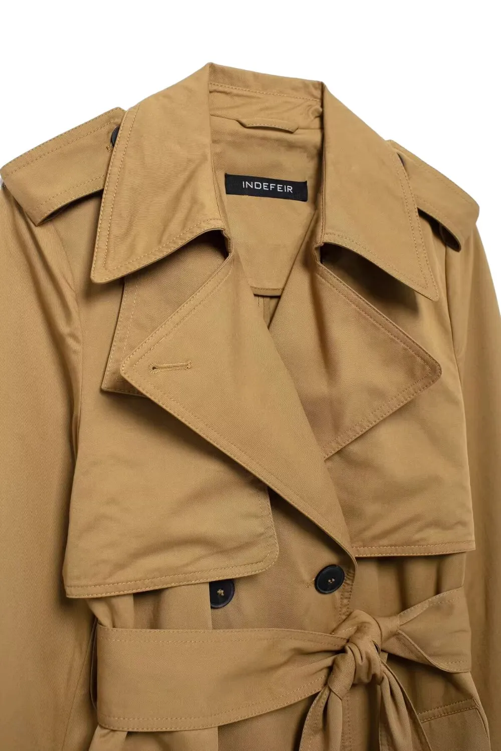 'Julia' Collared Long-Sleeve Trench Coat sold by Goodnight Macaroon product image thumbnail 3